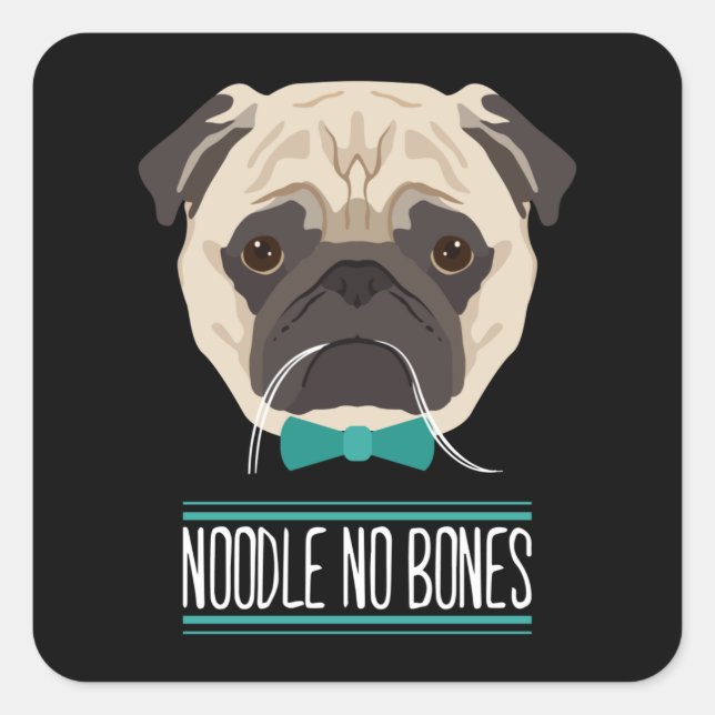 Sticker Carré Noodle No Bones Day (Devant)