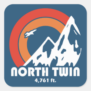 Sticker Carré North Twin New Hampshire Sun Eagle