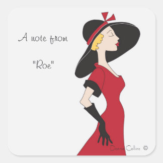Sticker Carré Note de l'autocollant Roe