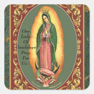 Sticker Carré notre dame de guadalupe prie pour nous !