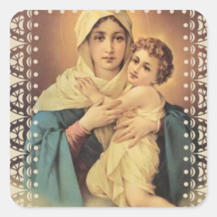 Sticker Carré Notre-Dame de Schoenstatt Vierge Marie Jésus