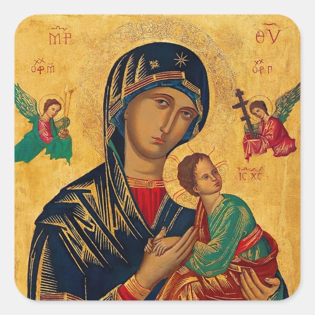 Sticker Carré Notre Mère du Succor perpétuel (Devant)