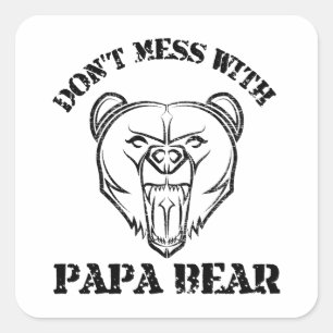 Sticker Carré N'oublie pas Papa Bear