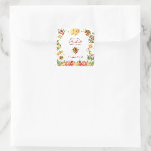 Sticker Carré Nourriture italienne Boulette de viande merci Bab