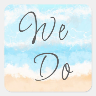 Sticker Carré Nous faisons Mariages côtiers