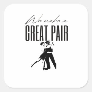 Sticker Carré Nous faisons un excellent couple Ensemble c'est mi