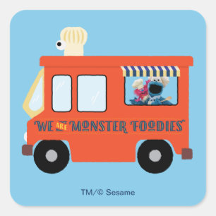 Sticker Carré Nous sommes des gourmets monstres
