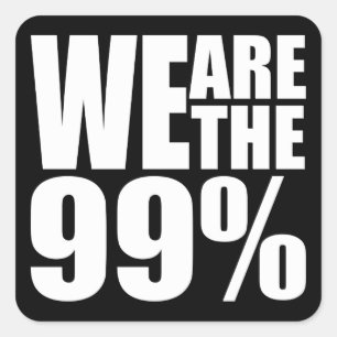 Sticker Carré Nous sommes l'autocollant de 99%
