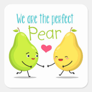 Sticker Carré Nous Sommes L'Oreille Parfaite   Saint Valentin   
