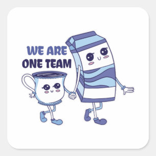 Sticker Carré Nous sommes une équipe