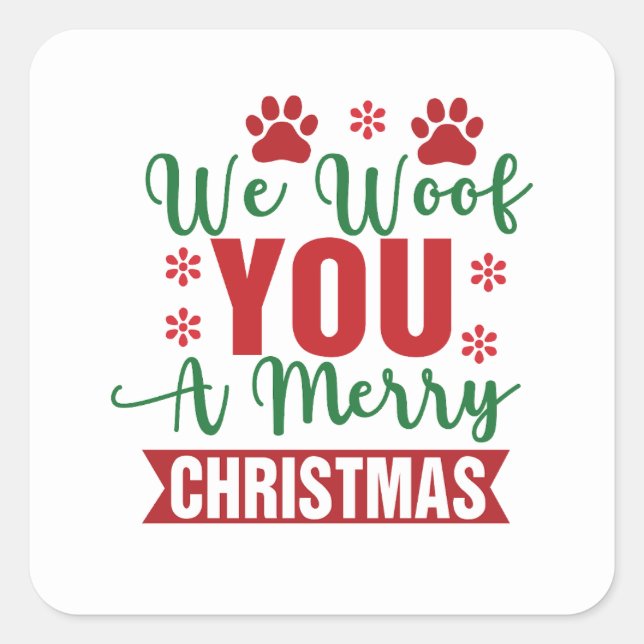 Sticker Carré Nous vous offrons un joyeux Noël (Devant)