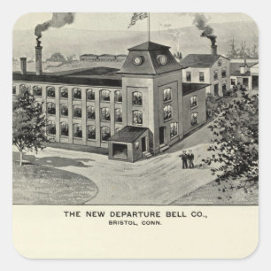 Sticker Carré Nouveau départ Bell Co, Miller Bros Cutlery Co