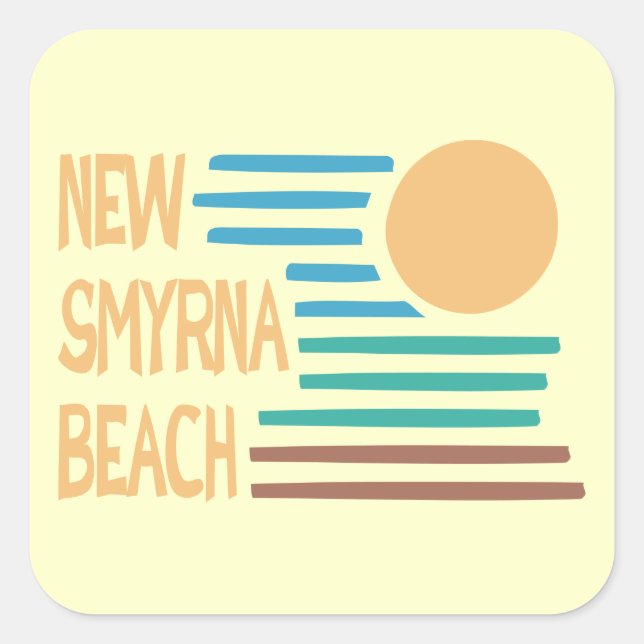 Sticker Carré Nouveau Smyrna Beach Floride conception géométriqu (Devant)