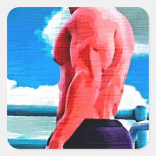 Sticker Carré Nuage 9 Hunk