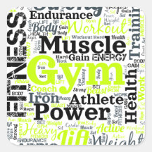Nuage de mots de séance de gym intense