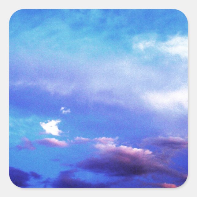 Sticker Carré Nuages et ciel (Devant)
