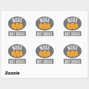 Sticker Carré Nuages et non drogues