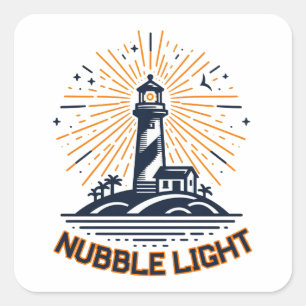 Sticker Carré Nubble Light Maine Lever du Soleil