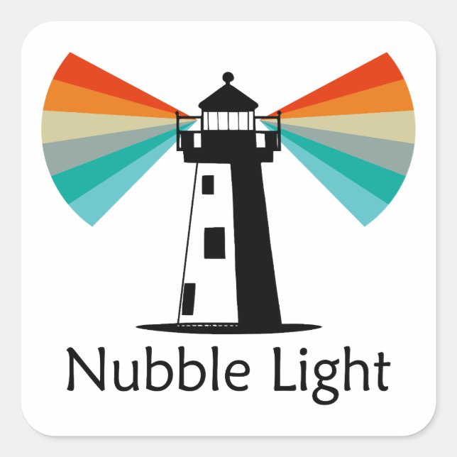 Sticker Carré Nubble Light Maine Rainbow (Devant)