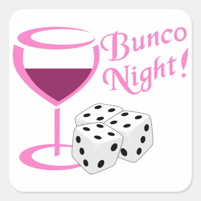 Sticker Carré Nuit Bunco (Devant)
