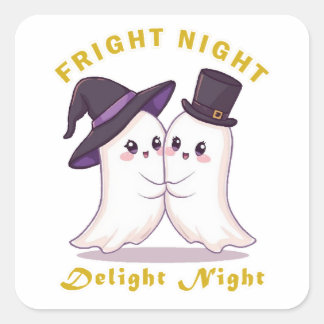 Sticker Carré nuit d'Halloween