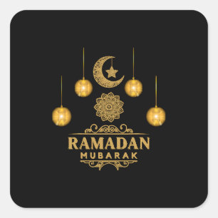 Sticker Carré Nuits élégantes de Ramadan - Eid Moubarak 2026 vac