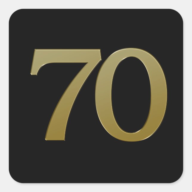 Sticker Carré numéro 70 (Devant)