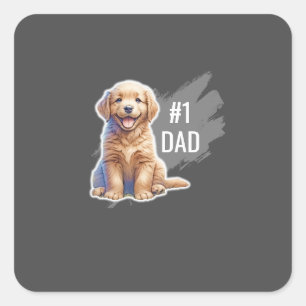 Sticker Carré Numéro personnalisé 1 père