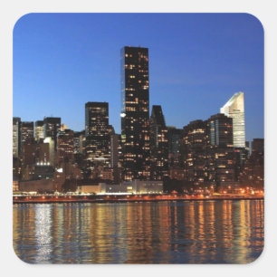 Sticker Carré NYC New York City Manhattan Nuit