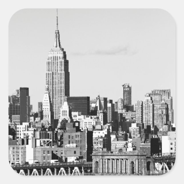 Sticker Carré NYC Skyline II (Devant)