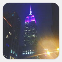 NYC Skyscraper Purple Empire State Building Nuit