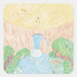 Sticker Carré Oasis