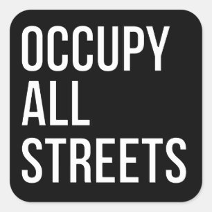 Sticker Carré Occuper toutes les rues