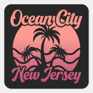 Sticker Carré Ocean City, New Jersey
