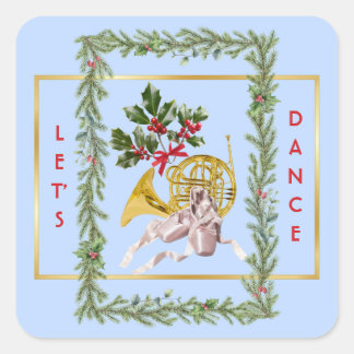 Sticker Carré Ode au ballet Casse-Noisette Guirlande Dansons