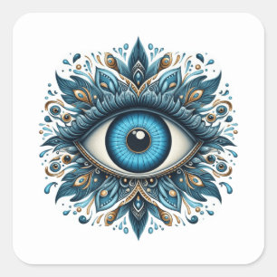 Sticker Carré Oeil malin
