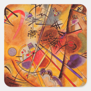 Sticker Carré Oeuvre Abstraite de Kandinsky