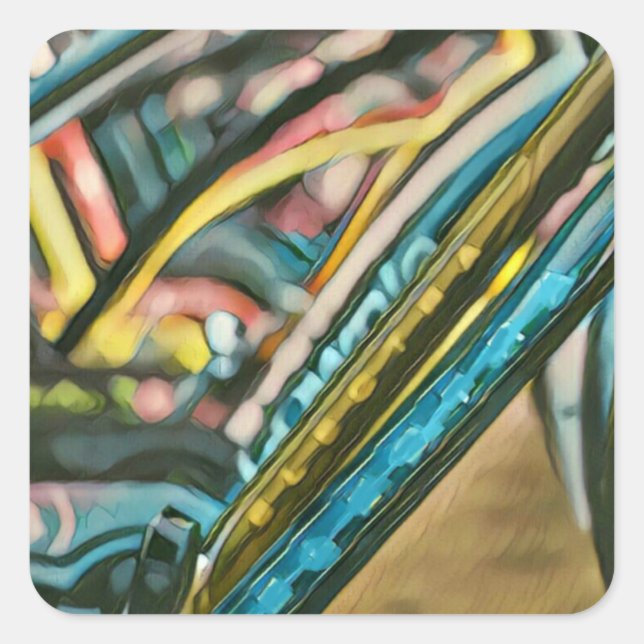 Sticker Carré OEuvre cycliste (Devant)