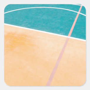 Sticker Carré Oeuvre de basket-ball cool