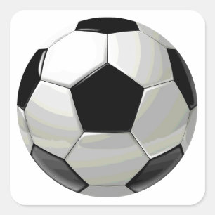 Sticker Carré Oeuvre de soccer unique