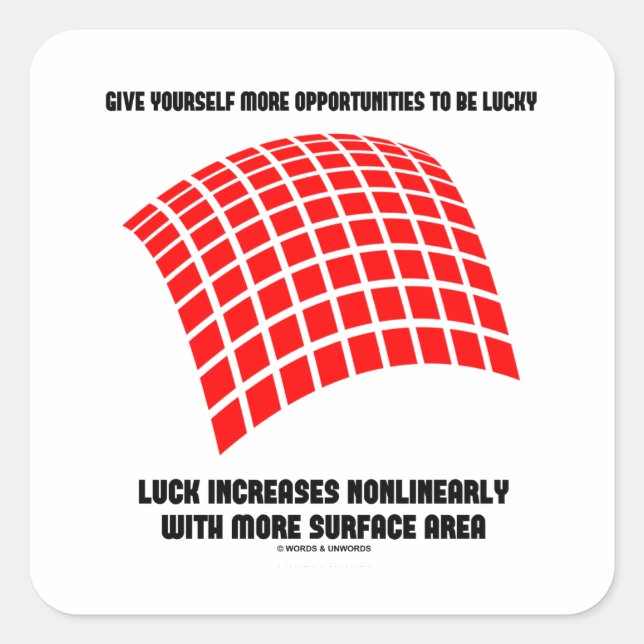 Sticker Carré Offrez-vous des opportunités de la chance Surface  (Devant)