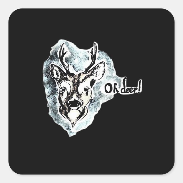 Sticker Carré Oh Deer Trendy Modern Style  (Devant)
