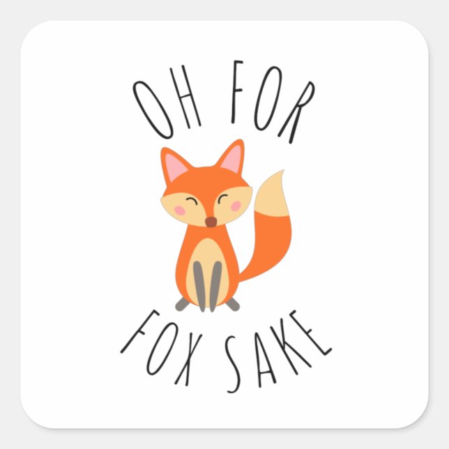 Sticker Carré Oh pour Fox Sake (Devant)