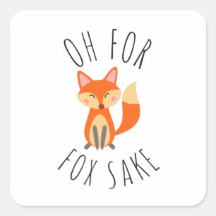 Sticker Carré Oh pour Fox Sake