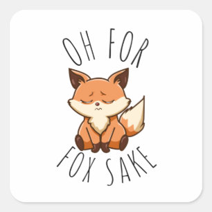 Sticker Carré Oh pour Fox Sake