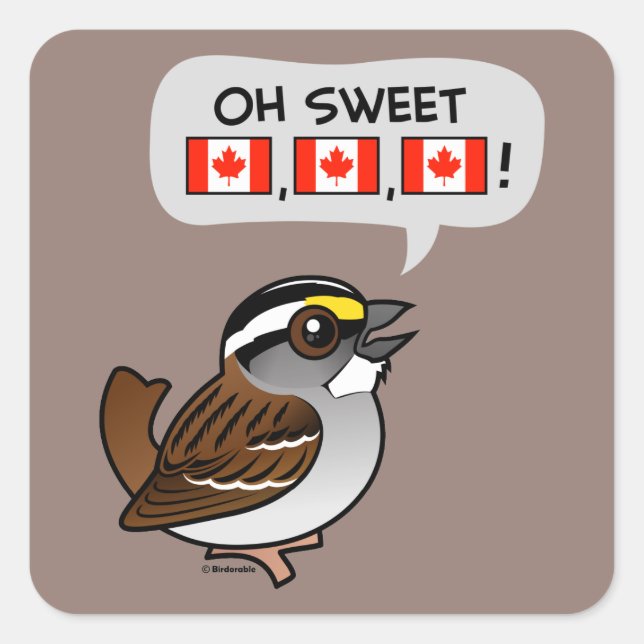 Sticker Carré Oh Sweet Canada (Devant)