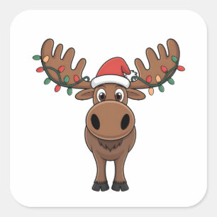 Sticker Carré Oie Feux d'arbre de Noël Fundy Noël Amour d'origna