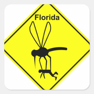 Sticker Carré Oiseau d'état de Floride le moustique