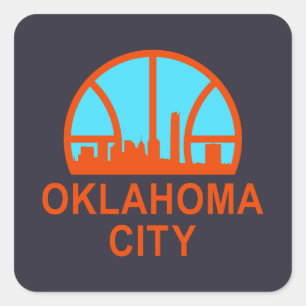 Sticker Carré Oklahoma City - Supersonics Basketball T-Shirt