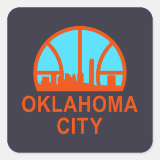 Sticker Carré Oklahoma City - Supersonics Basketball T-Shirt